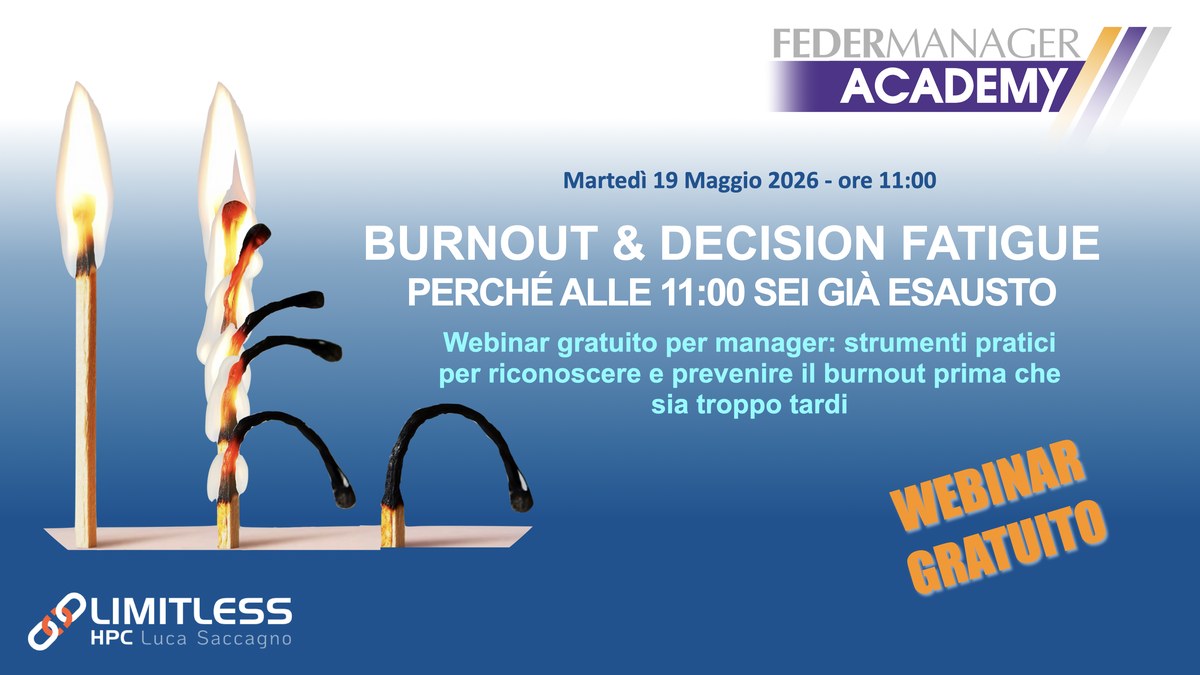 Burnout & Decision Fatigue — webinar Federmanager Academy