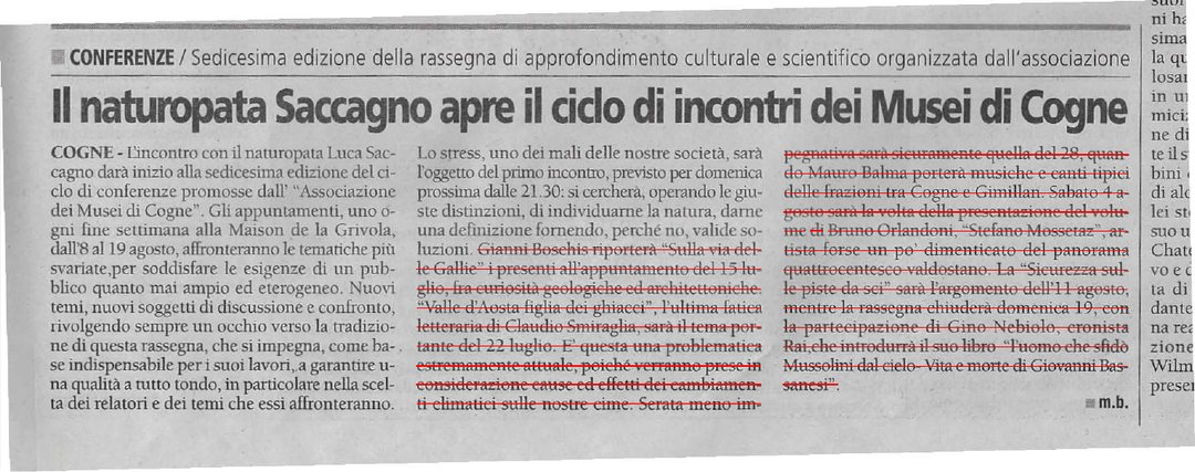 Articolo — Gazette Matin · Luglio 2007