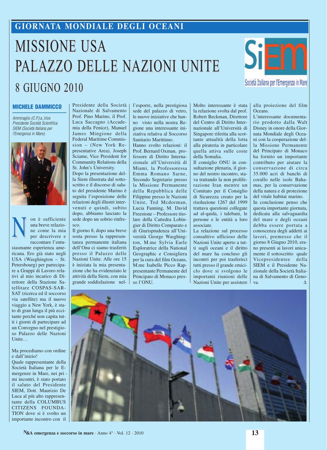Articolo N&A — Missione USA, Palazzo delle Nazioni Unite
