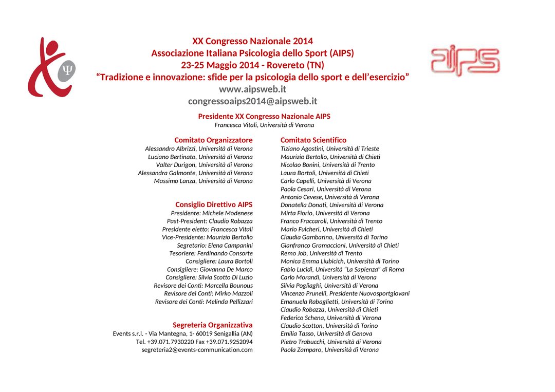 XX Congresso AIPS — programma